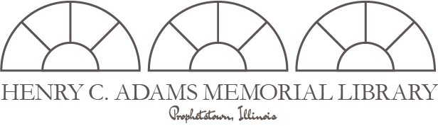 Henry C. Adams Memorial Library, Prophetstown, Illinois logo